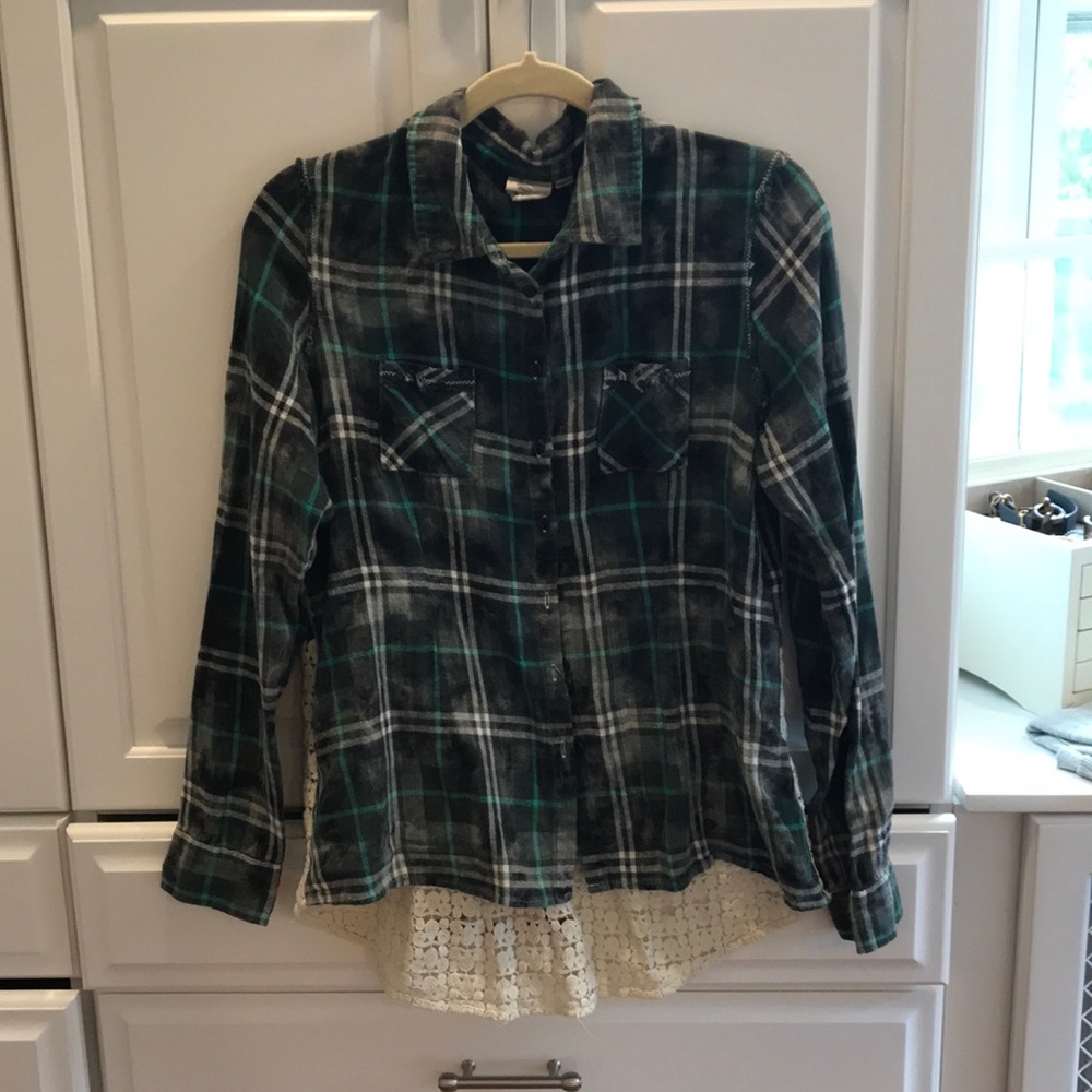 Plaid,Cotton, blouse